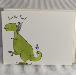 Dinosaur Birthday Party‎ Invitations.  15 Cards And Envelopes  Self Printable